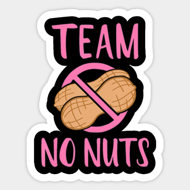 Team No Nuts Girl" Gender Reveal Party Sticker by Eduardo